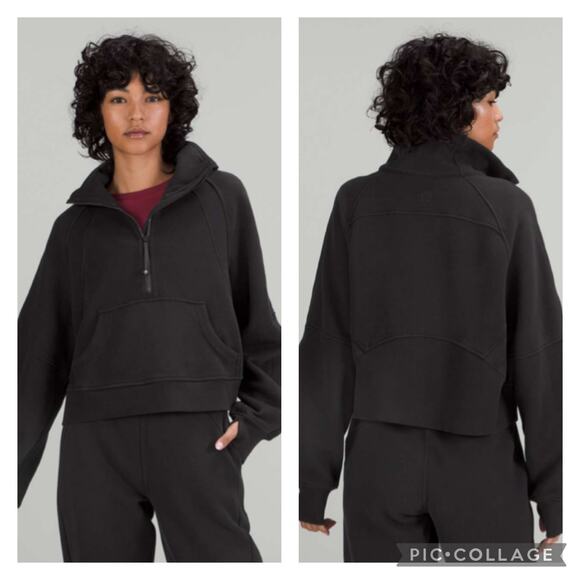 lululemon athletica Tops - Lululemon Scuba Oversized Funnel Neck Sweatshirt Black Size M/L